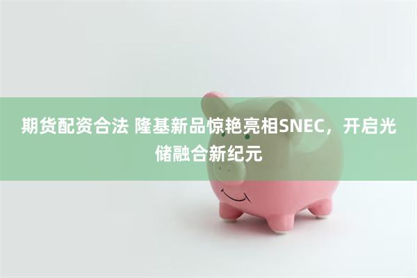 期货配资合法 隆基新品惊艳亮相SNEC，开启光储融合新纪元