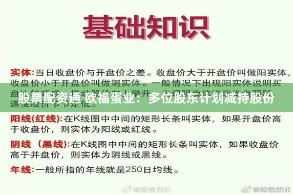 股票配资通 欧福蛋业：多位股东计划减持股份