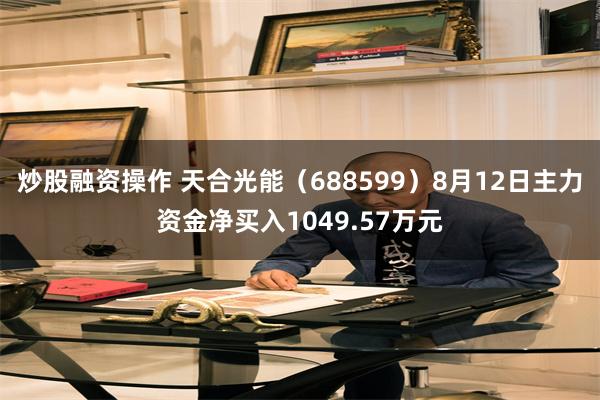 炒股融资操作 天合光能(688599)8月12日主力资金净买入1049.57万元