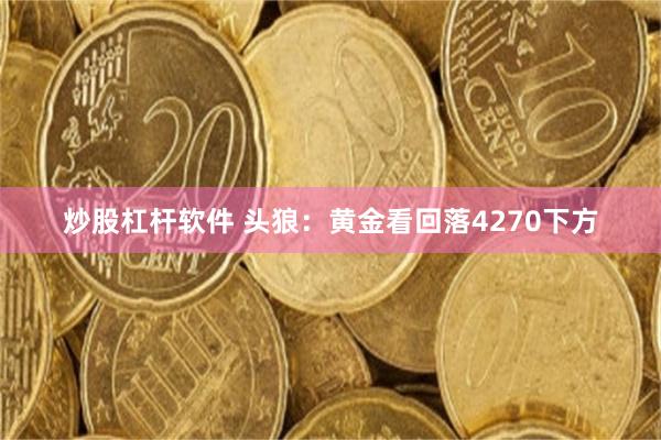炒股杠杆软件 头狼：黄金看回落4270下方