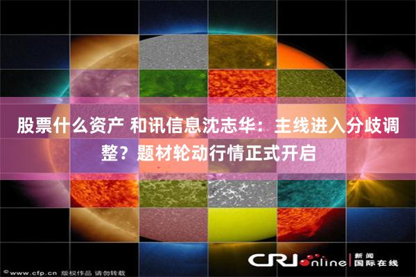 股票什么资产 和讯信息沈志华：主线进入分歧调整？题材轮动行情正式开启