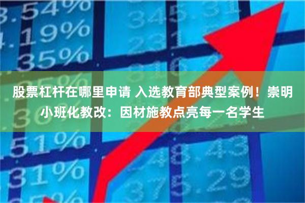股票杠杆在哪里申请 入选教育部典型案例！崇明小班化教改：因材施教点亮每一名学生