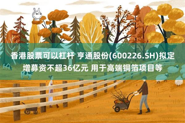 香港股票可以杠杆 亨通股份(600226.SH)拟定增募资不超36亿元 用于高端铜箔项目等