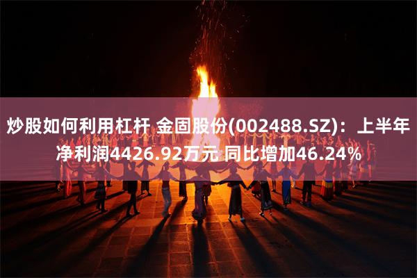 炒股如何利用杠杆 金固股份(002488.SZ)：上半年净利润4426.92万元 同比增加46.24%