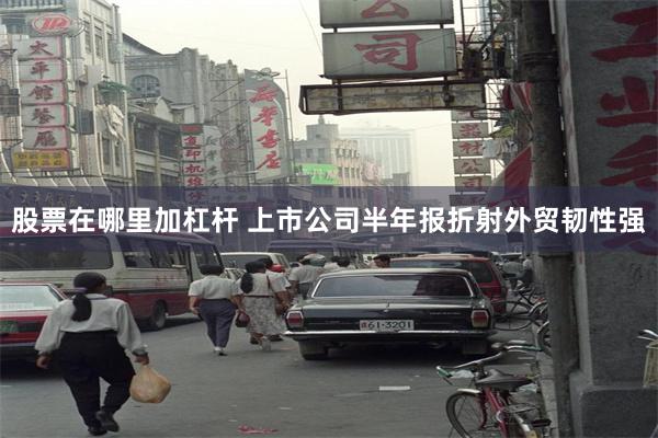 股票在哪里加杠杆 上市公司半年报折射外贸韧性强