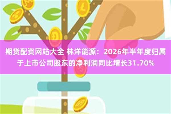 期货配资网站大全 林洋能源：2026年半年度归属于上市公司股东的净利润同比增长31.70%