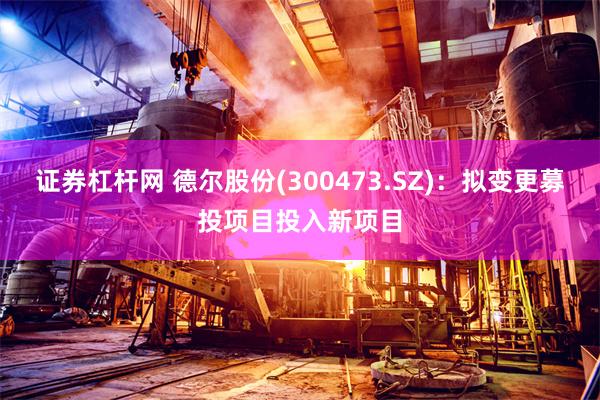 证券杠杆网 德尔股份(300473.SZ)：拟变更募投项目投入新项目