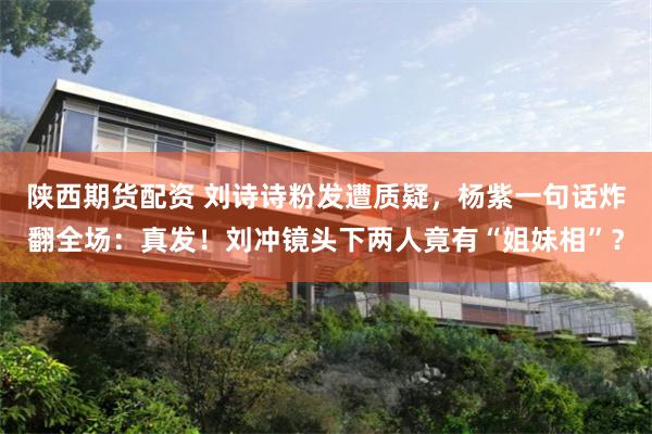 陕西期货配资 刘诗诗粉发遭质疑，杨紫一句话炸翻全场：真发！刘冲镜头下两人竟有“姐妹相”？