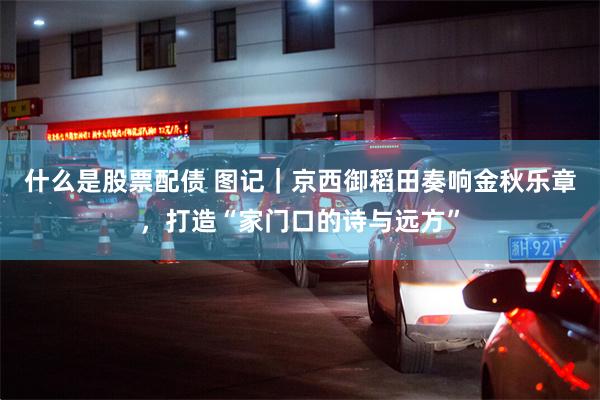 什么是股票配债 图记｜京西御稻田奏响金秋乐章，打造“家门口的诗与远方”