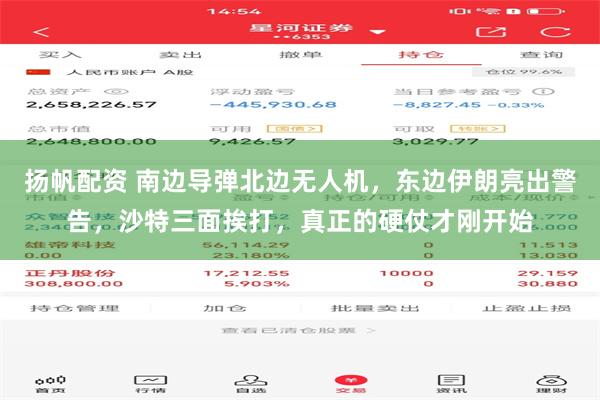 扬帆配资 南边导弹北边无人机，东边伊朗亮出警告，沙特三面挨打，真正的硬仗才刚开始